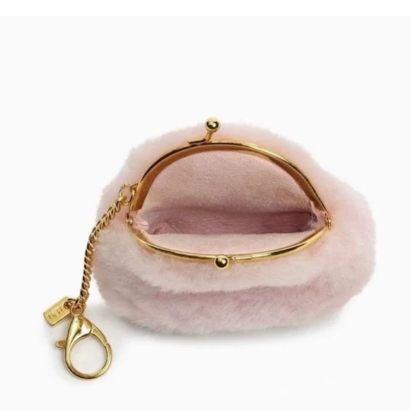 UGG l Fuzzy Coin Key FOB Pouch l Pink NWT - Picture 2 of 10